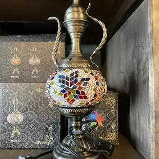 Items on the wall you can also purchase, like this lamp