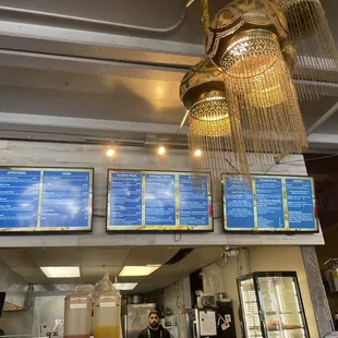 menus on the wall