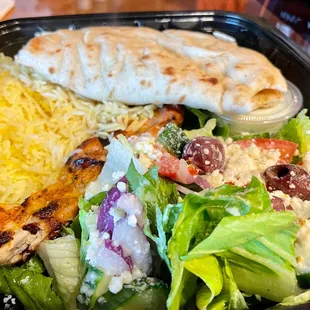 Chicken kebab platter