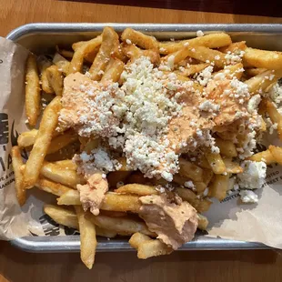 Fiery feta french fries