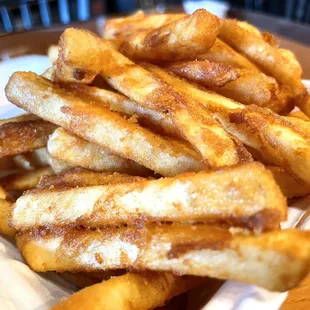 Hot, crispy seasoned fries