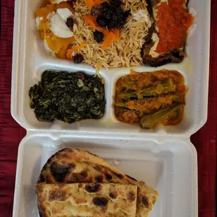 Veggie platter, with bread