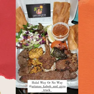 a tray of food