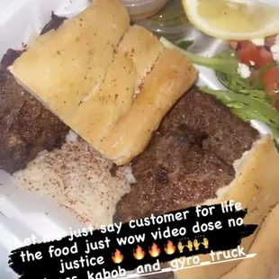 Lamb chops and beef