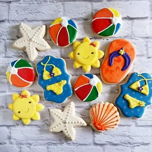Beach themed cookies!