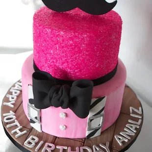 Mustache birthday cake!