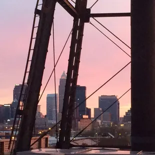 Sunset views from the rooftop venue