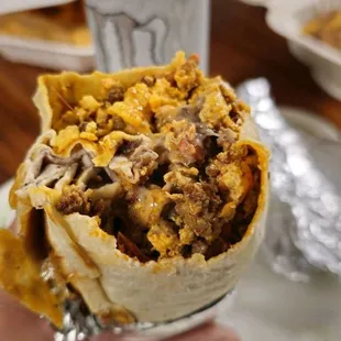 Chorizo breakfast burrito