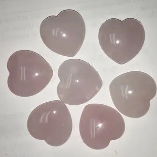 Rose quartz hearts
