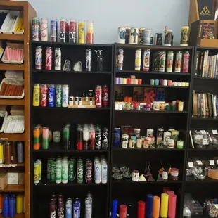 A very diverse and unique selection of candles.