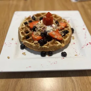 Granola Berry Waffle