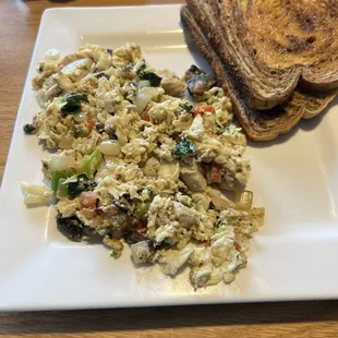 Protein scrambler with chicken.