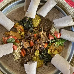 Veggie combo + Lamb (~$45 total) DELICIOUS!! Definitely getting again