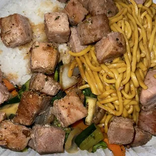 Hibachi Tuna was a little salty.