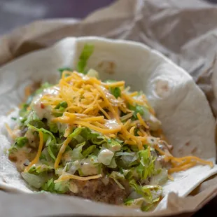 Fully Loaded Crushed Cheeseburger Taco