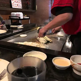 Food being prepared