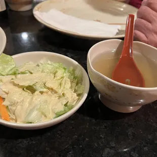 Salad and soup