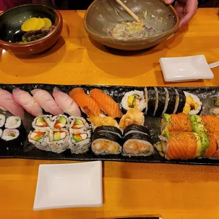 Assorted sushi
