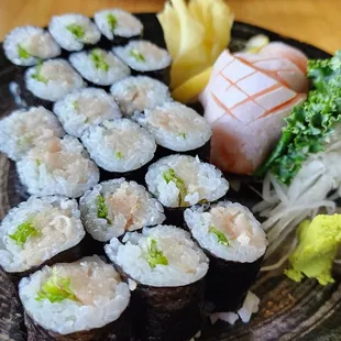 Trio of negihama rolls &amp; sake toro sashimi (7/12/23)