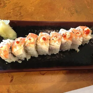 Amigo roll :) comes with miso soup and salad. Mouth watering!