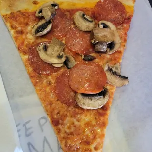 Meh pepperoni and mush