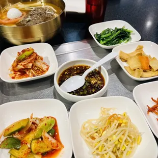 a variety of asian dishes