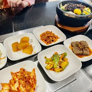 a variety of asian dishes