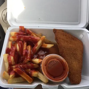 2 Piece Fried Fish with small fries