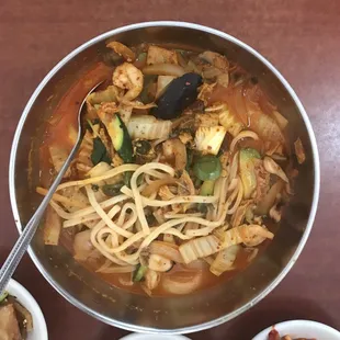 Spicy seafood noodle soup- incredibly flavorful!