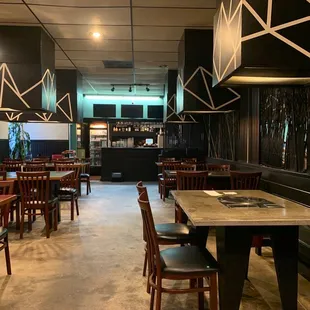 the interior of the restaurant