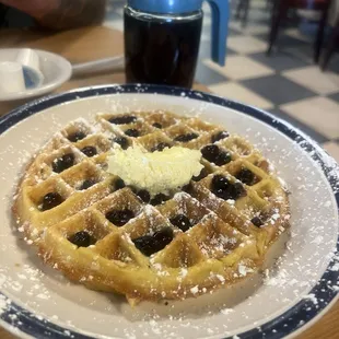 Best Blueberry waffle ever!!! Only offered on weekends