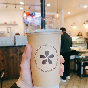 Matcha coconut latte