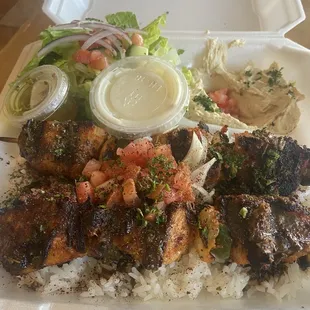 Chicken Kabob Plate- so yummy