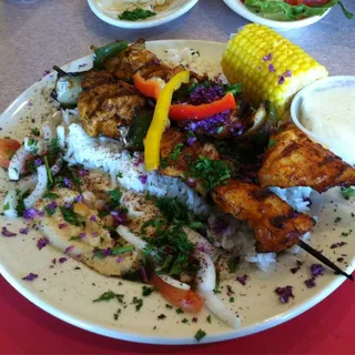 Chicken Kabob Lunch Special ( a house specialty. 25 years most popular dish)