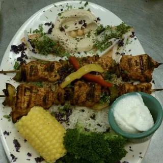 Chicken Kabob Entree (a house specialty, 25 years most popular dish)