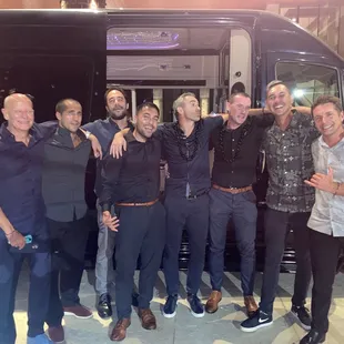 Guys night out rolling in style.