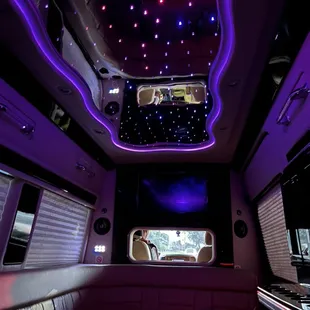 Interior of the limo van