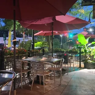 Cozy Patio at all times, but especially at night time.