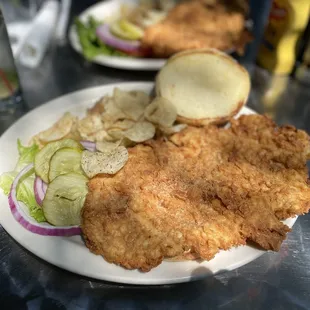 a plate of fried chicken