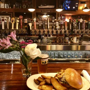 interior, burgers