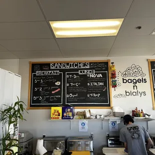 Sandwich menu