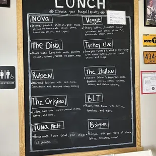 Lunch menu