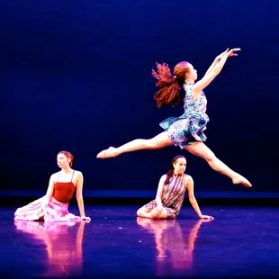 Kali, Karina, Mia jumping. Three Portraits June 2016 Choreography...Norman Walker