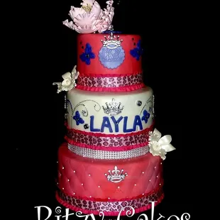 Pink Princess birthday cake