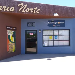 Our store front in the Lost Barrio Norte. Blue facade.