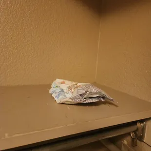 Diaper from a previous stay