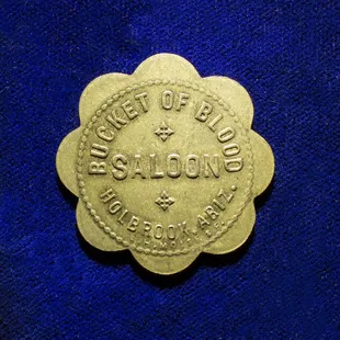 Arizona token from Bucket of Blood in Holbrook.