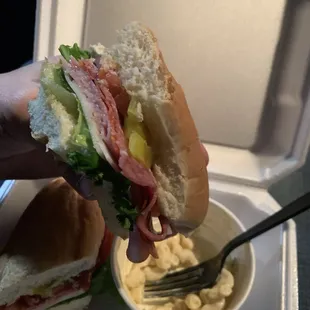 Inside of Italian Sub