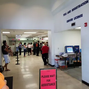 There's a very long line...