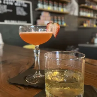 Dazed and Infused Cocktail and Copper City Bourbon on the rocks